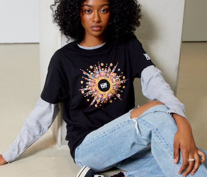 Woman wearing TIFF 2023 Festival t-shirt