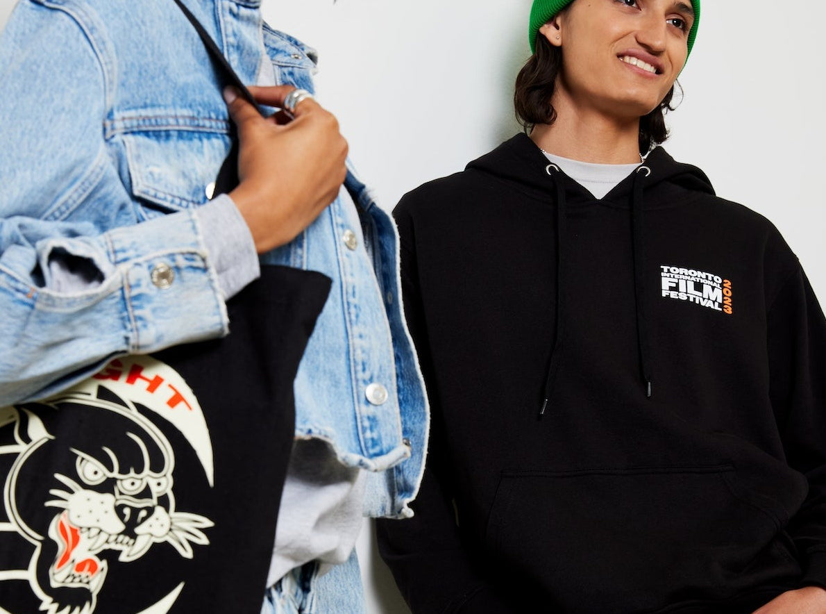 Woman and man in TIFF apparel