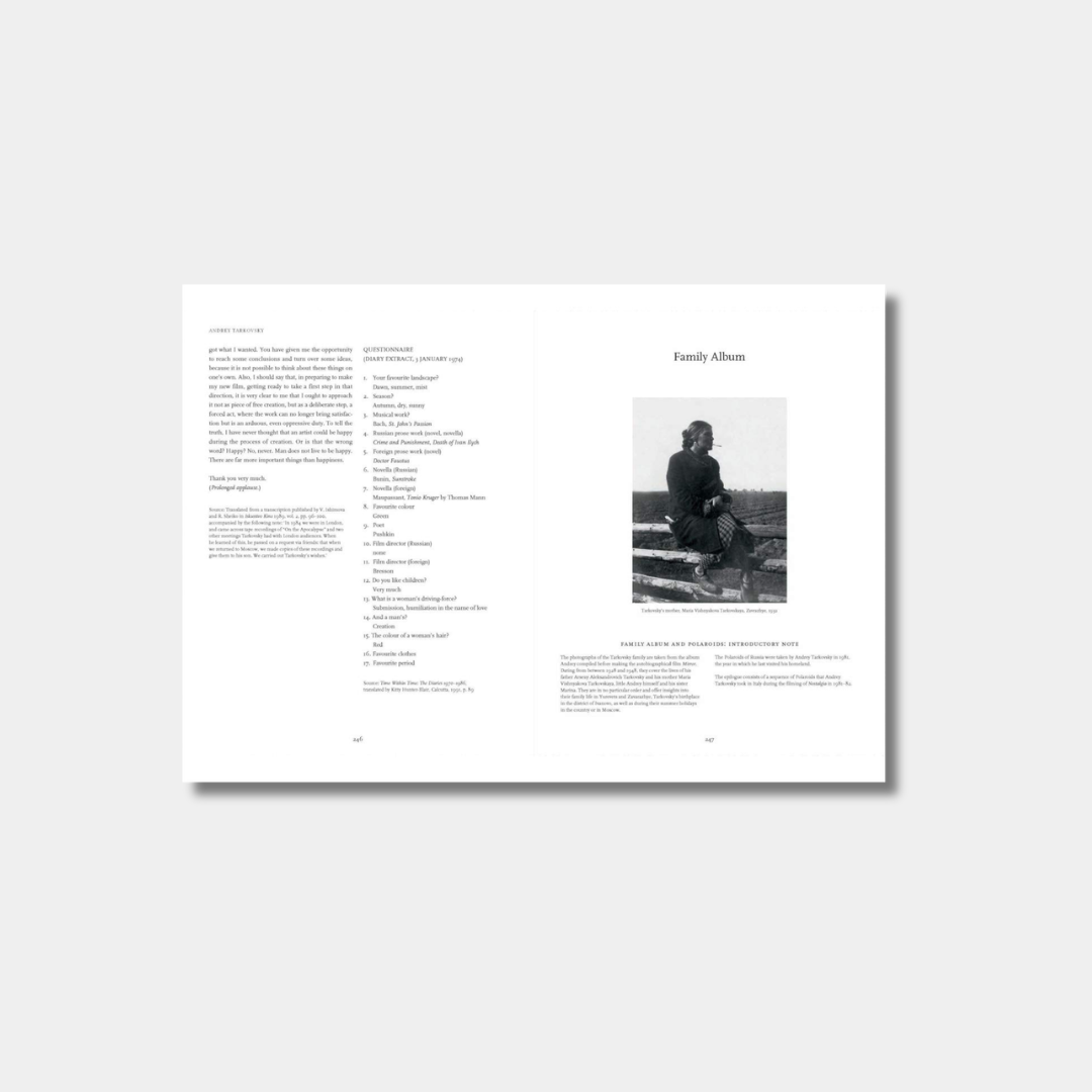 Product packaging for a 'Family Album' with text and a black and white photo on a white background