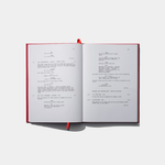 An open book displays a two-page spread of a screenplay, showing scene headings and character dialogue for "Anora" across numbered pages 39 and 40.