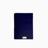 Navy notebook back on a white background