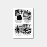 Collection of black and white photos on a white background