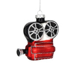 Movie Camera Glass Ornament