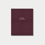 Minimal burgundy textured book cover with white title text at centre.