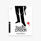 DVD cover for 'Barry Lyndon' by Stanley Kubrick featuring a silhouette of a man with boots and a rose.