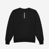 Black sweatshirt with 'Criterion' logo on the back against a white background