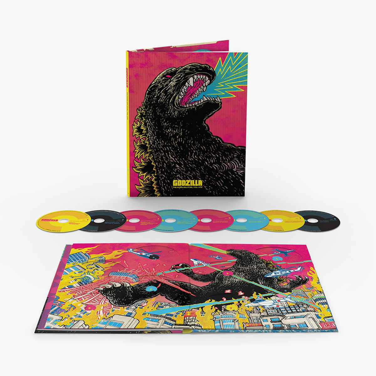 DVD set with colorful packaging featuring a character, on a white background