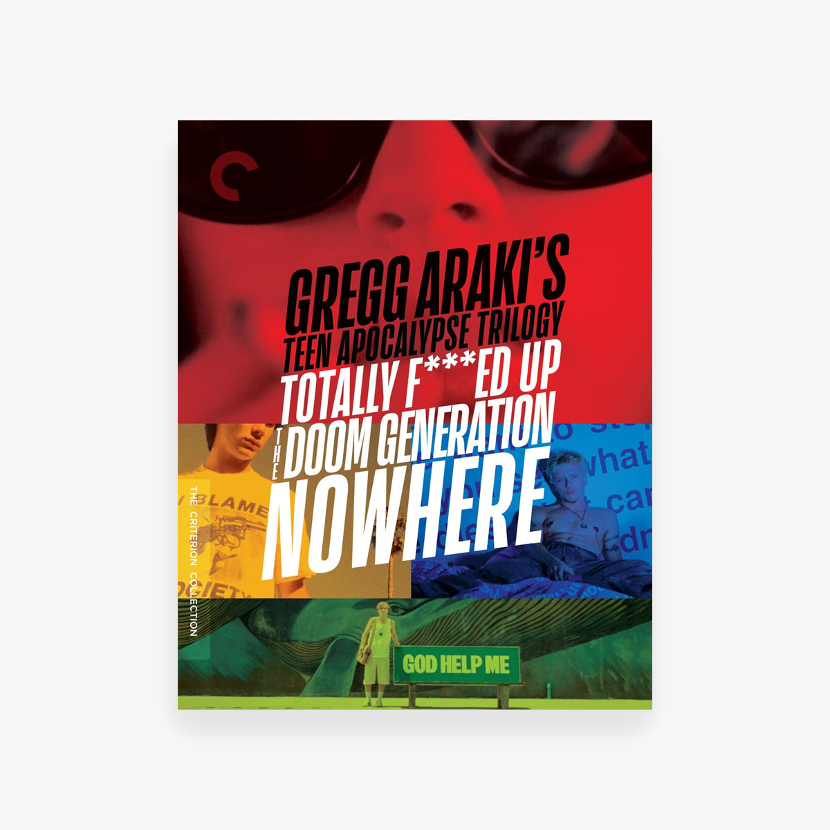 Movie cover of Gregg Araki's Teen Apocalypse Trilogy with colorful design and text.