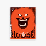 DVD cover for 'House' with a red background and a menacing face design.