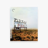 Movie DVD cover with a billboard in a desert landscape