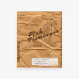 Brown paper bag design with 'Pinka Flamingos' branding and text on a white background