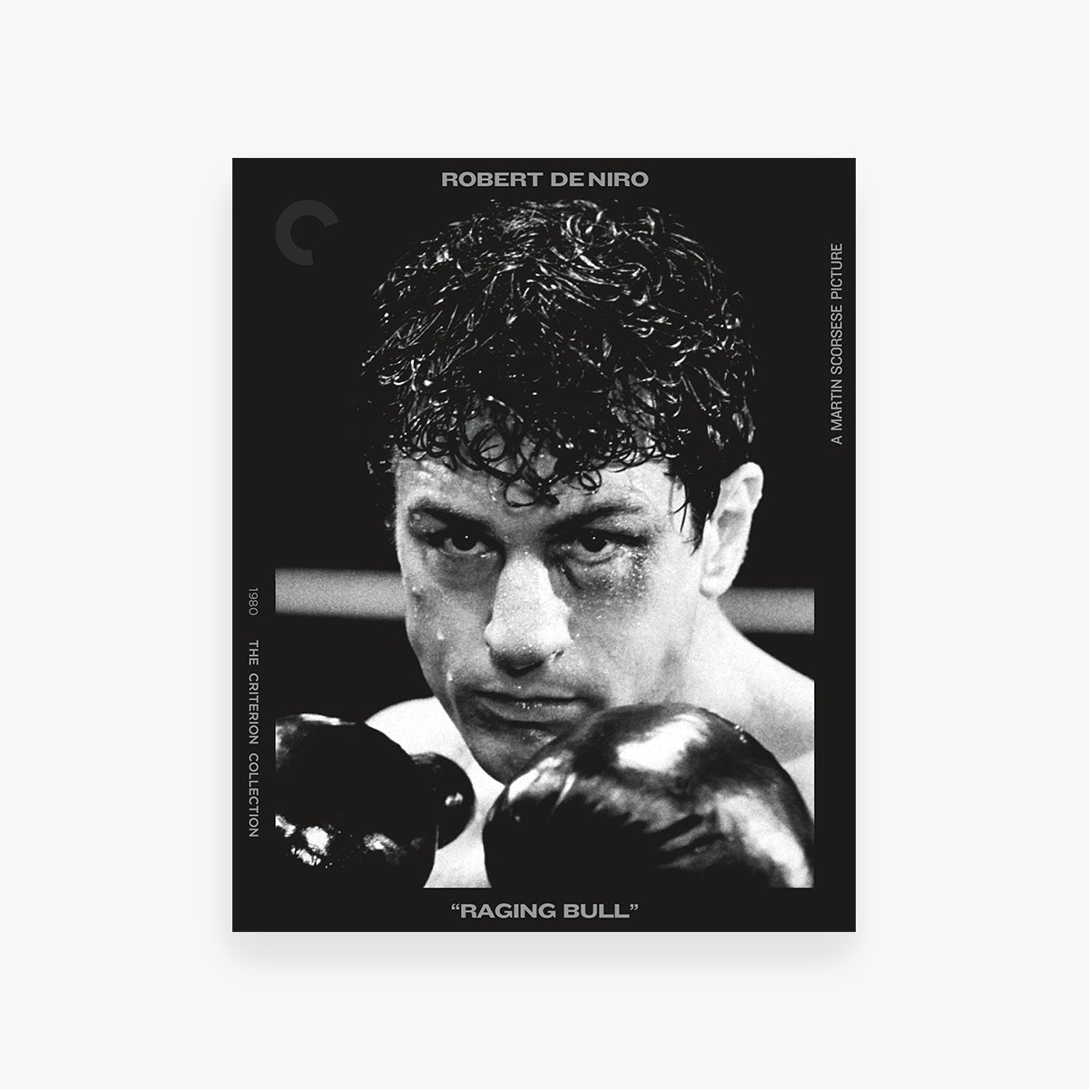 DVD cover for 'Raging Bull' featuring a boxer with a serious expression.