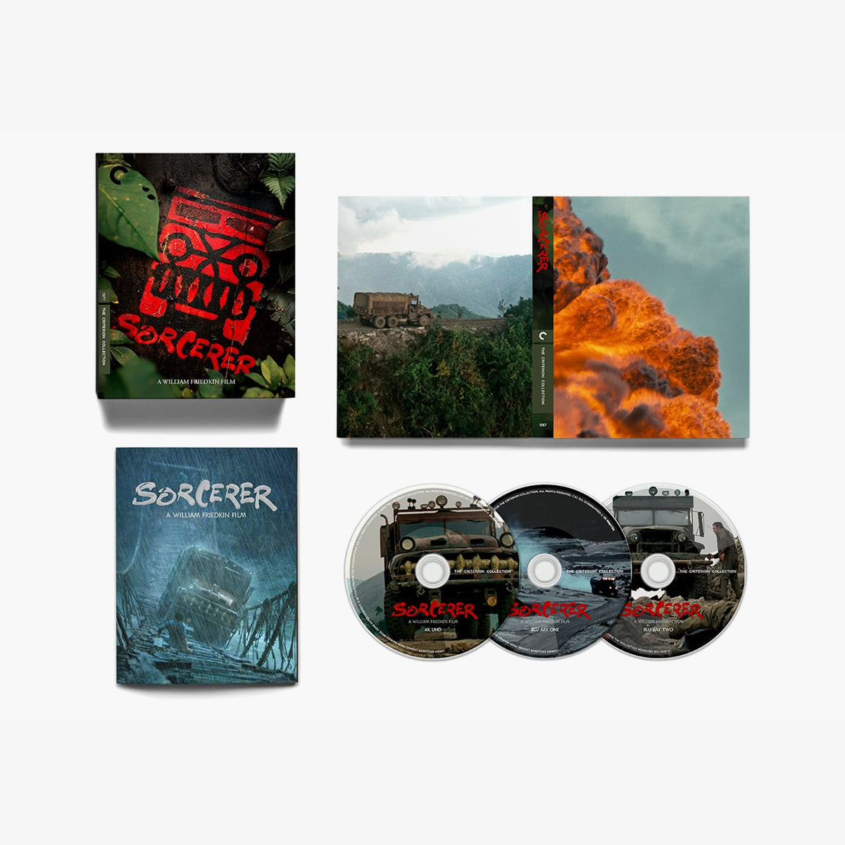 Sorcerer DVD packaging with cover, CDs, and images of a skull and mountain.