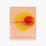 Cover of 'The Before Trilogy' by Richard Linklater with a abstract design on a peach background