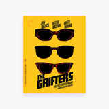 Movie poster for 'The Grifters' with sunglasses and actor names on a yellow background