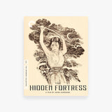 DVD cover for 'The Hidden Fortress' with a woman holding a spear against a beige background.