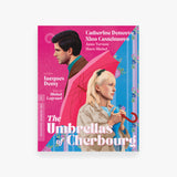 Movie cover for 'The Umbrellas of Cherbourg' with two characters holding umbrellas.