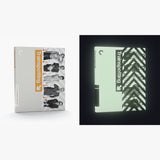 Two 'Trainspotting' movie Blu-ray cases, one standard and one with a glow-in-the-dark design.