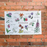 Gotamago Canada Floral Emblems Tea Towel