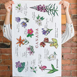 Gotamago Canada Floral Emblems Tea Towel