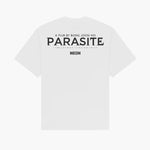 White T-shirt with black Parasite title at top.