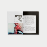 An open copy of Darren Aronofsky's "PI: The Guerilla Diaries" displays scrapbook-style layout spreads containing production photographs, typewriter-written journal entries, actor resumes, and graphic typography experiments centered around the $\pi$ symbol, all set against a clean, light gray background.