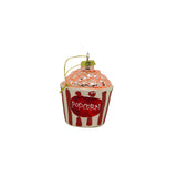 Bucket of Popcorn Glass Ornament