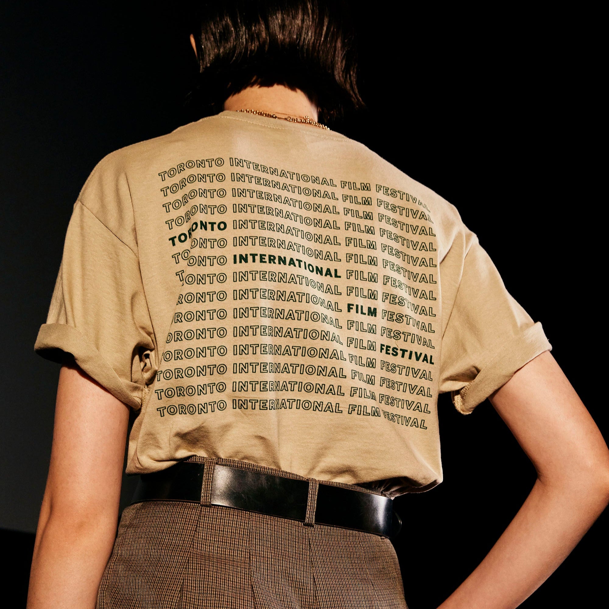 TIFF repeater tee in beige