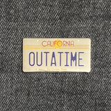 OUTATIME Licence Plate Enamel Pin